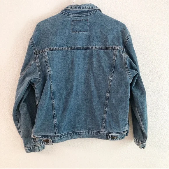 Vintage 90’s L.e.i flower embroidered jean jacket - Picture 6 of 6